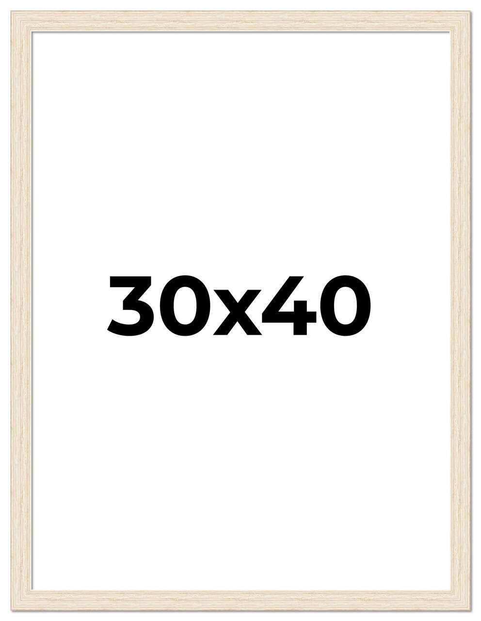 30x40 Wide Barnwood Picture Frame with UV-Resistant Acrylic & Acid Free Backing, Available in 6 Paint Finishes - Grey, Brown, White, and Black